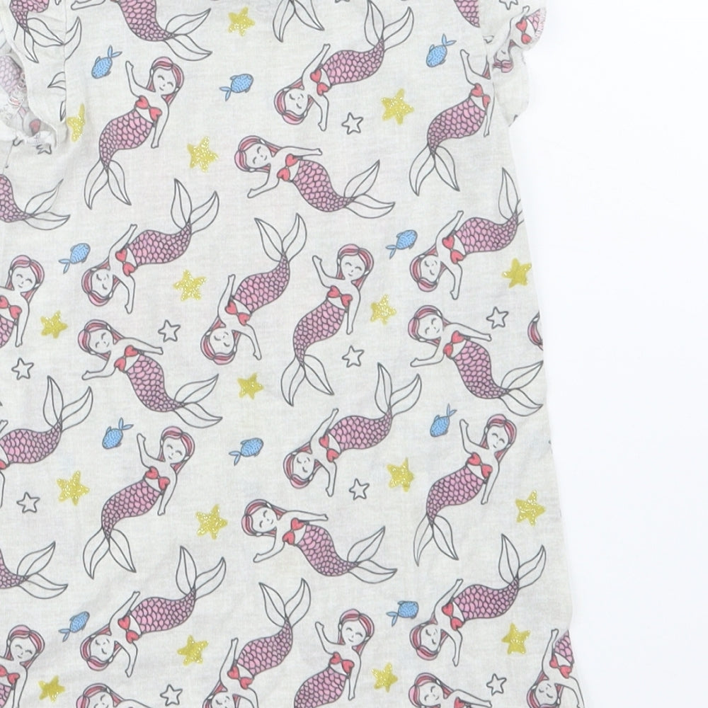 Pep&Co Girls Grey Geometric  Basic T-Shirt Size 18-24 Months