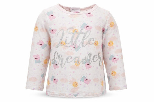 George Girls Grey Geometric  Babydoll Pyjama Top Size 18-24 Months  - Peppa Pig