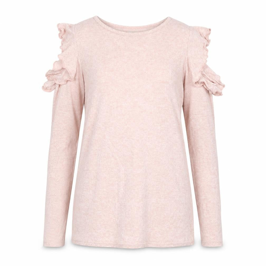 Front view of Papaya women’s pink jumper, size UK 8