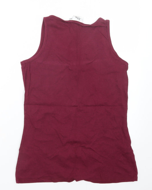 Just Me Womens Purple   Basic Tank Size 16