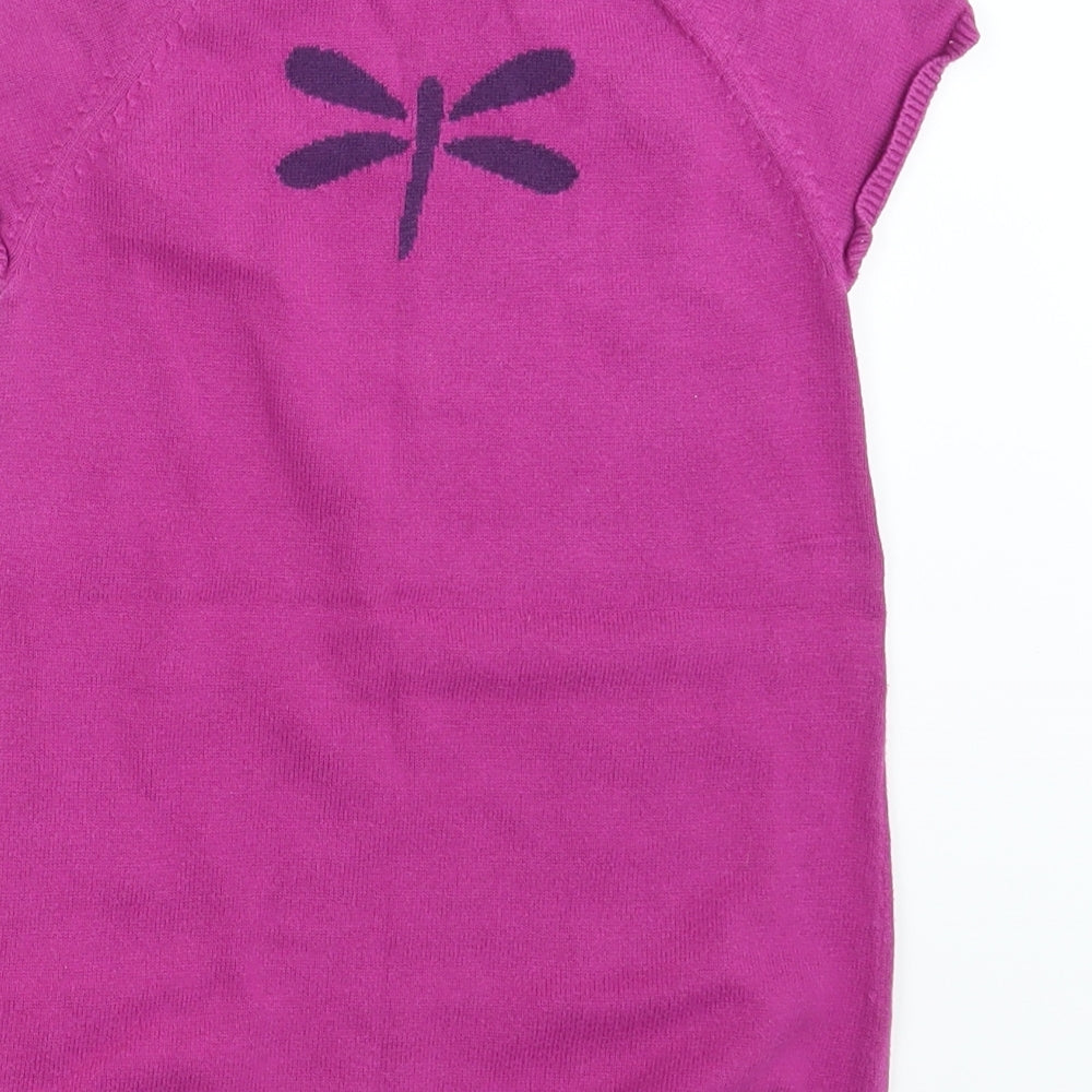 Vertbaudet Girls Purple   Pullover Jumper Size 4 Years