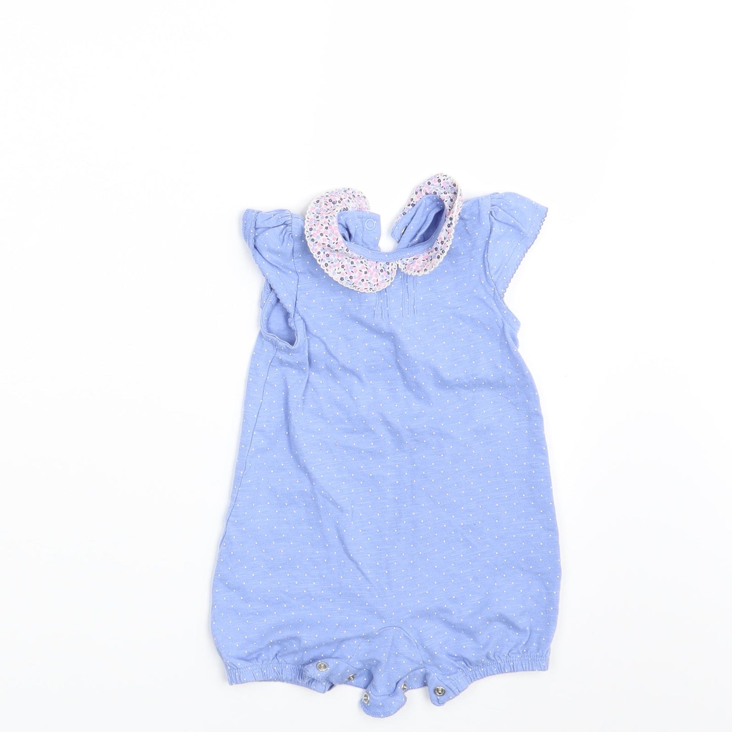 Mothercare Girls Blue Polka Dot  T-Shirt Dress  Size 3-6 Months