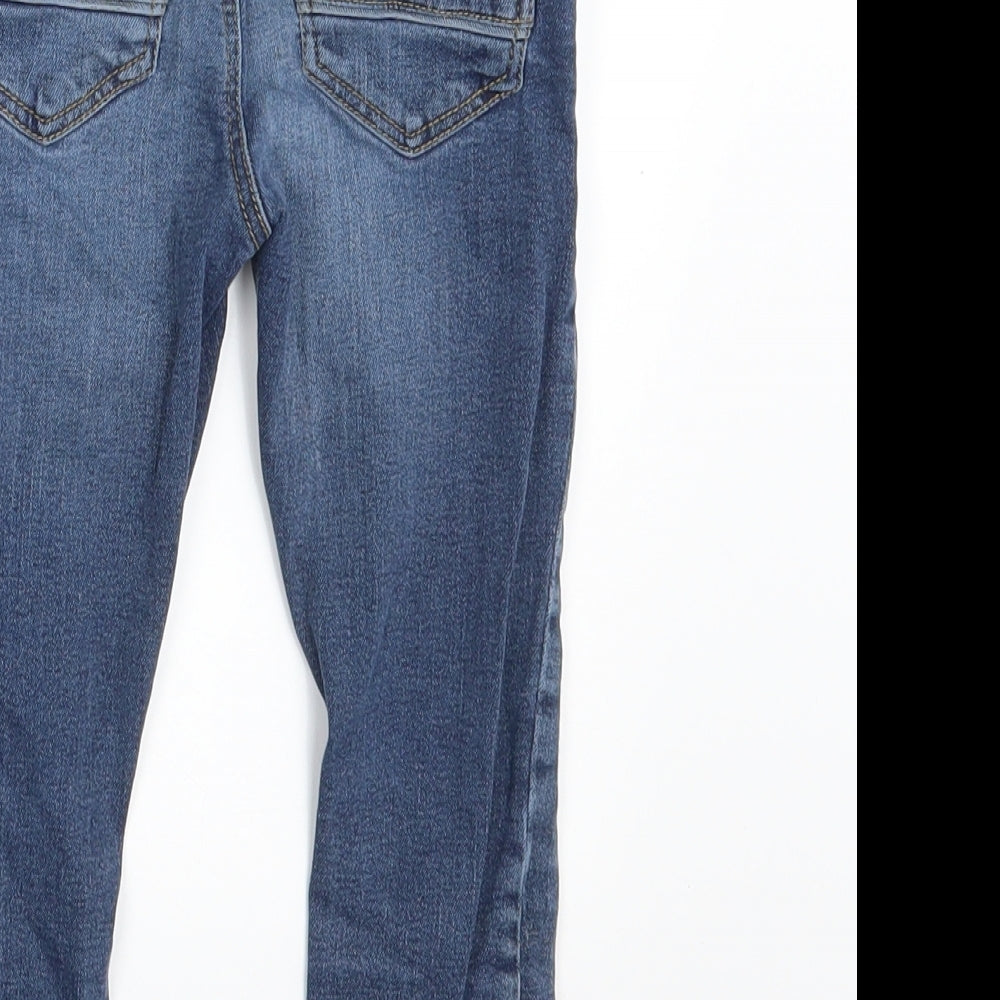 TU Girls Blue  Denim Capri Jeans Size 24 Months  - Waist 16in; Inside  leg 14in