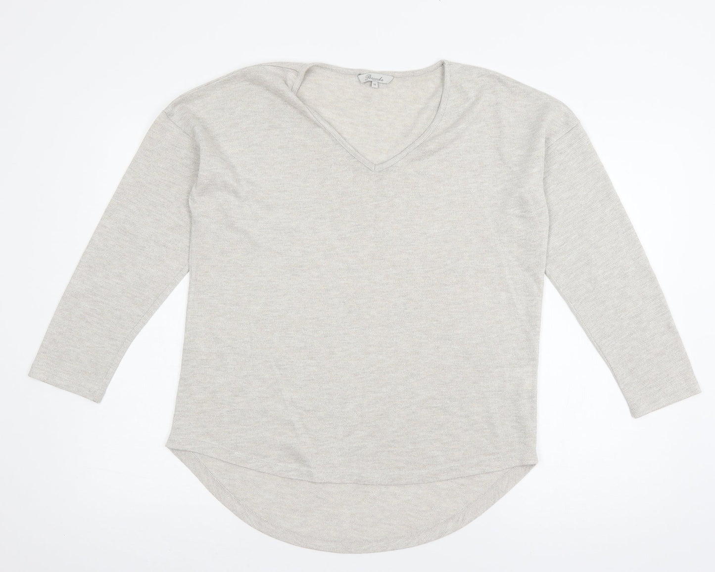 Peacocks Womens Grey  Knit Pullover Jumper Size 14