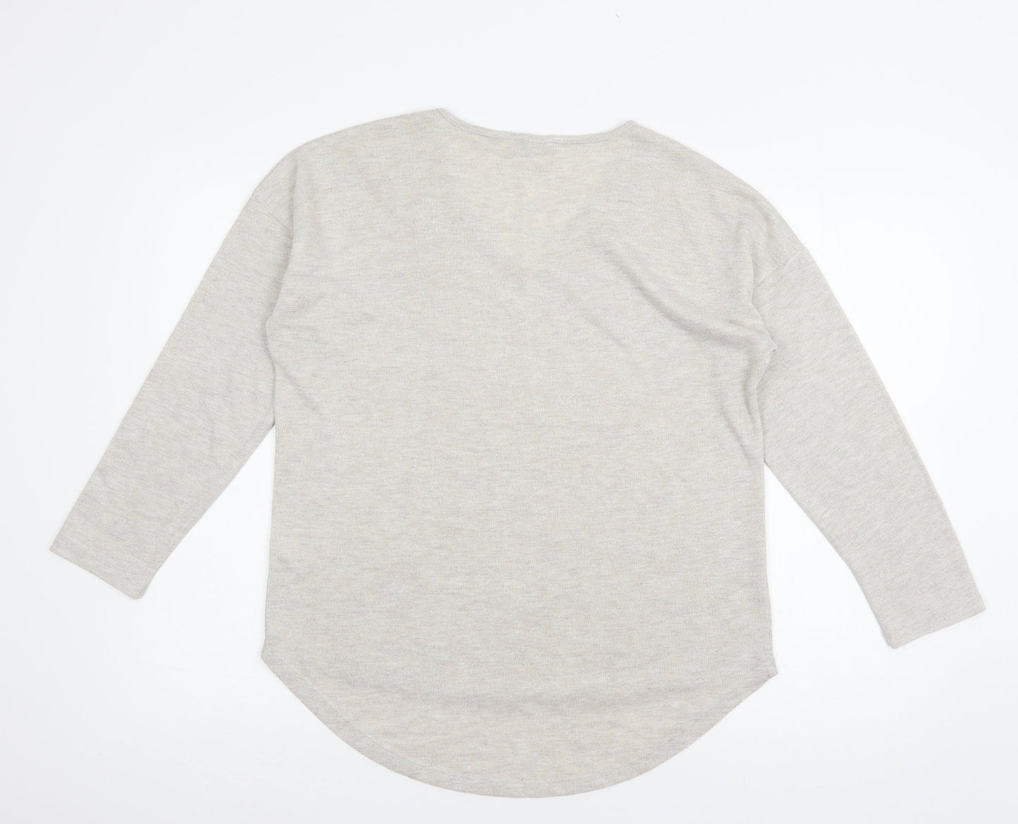 Peacocks Womens Grey  Knit Pullover Jumper Size 14