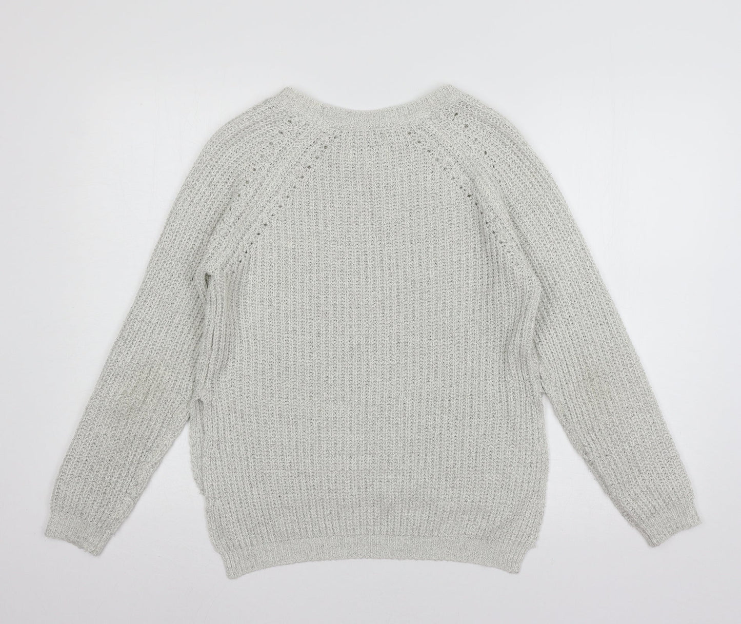 Papaya Womens Grey  Knit Pullover Jumper Size S