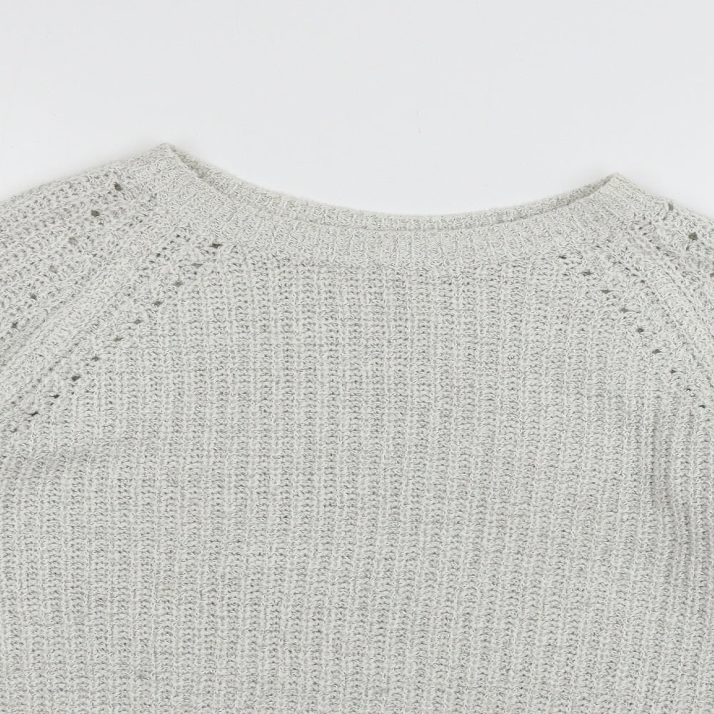 Papaya Womens Grey  Knit Pullover Jumper Size S