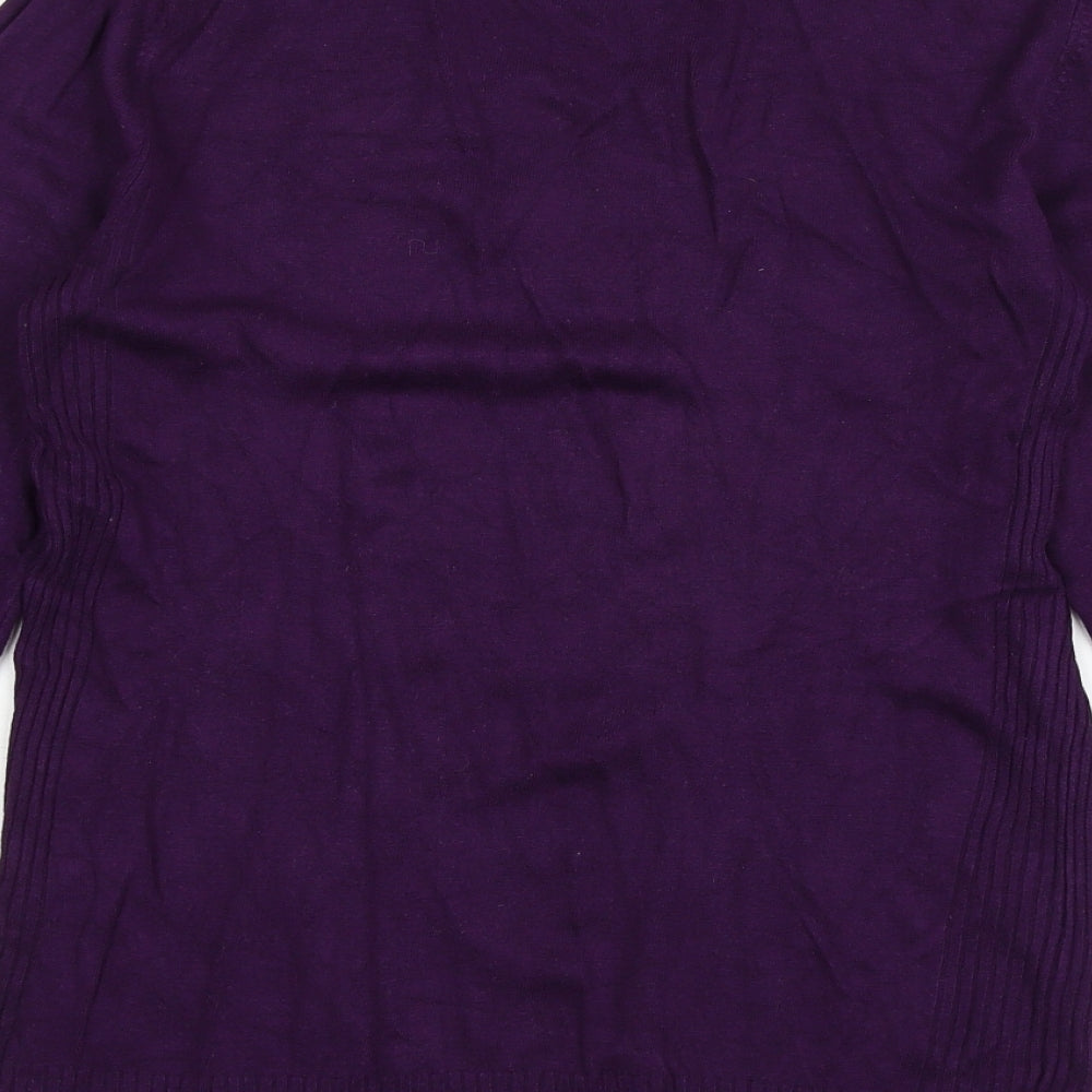 Amisu Womens Purple  Knit Pullover Jumper Size XL