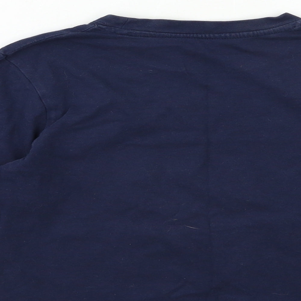 Preworn Boys Blue   Basic T-Shirt Size 6-7 Years  - football