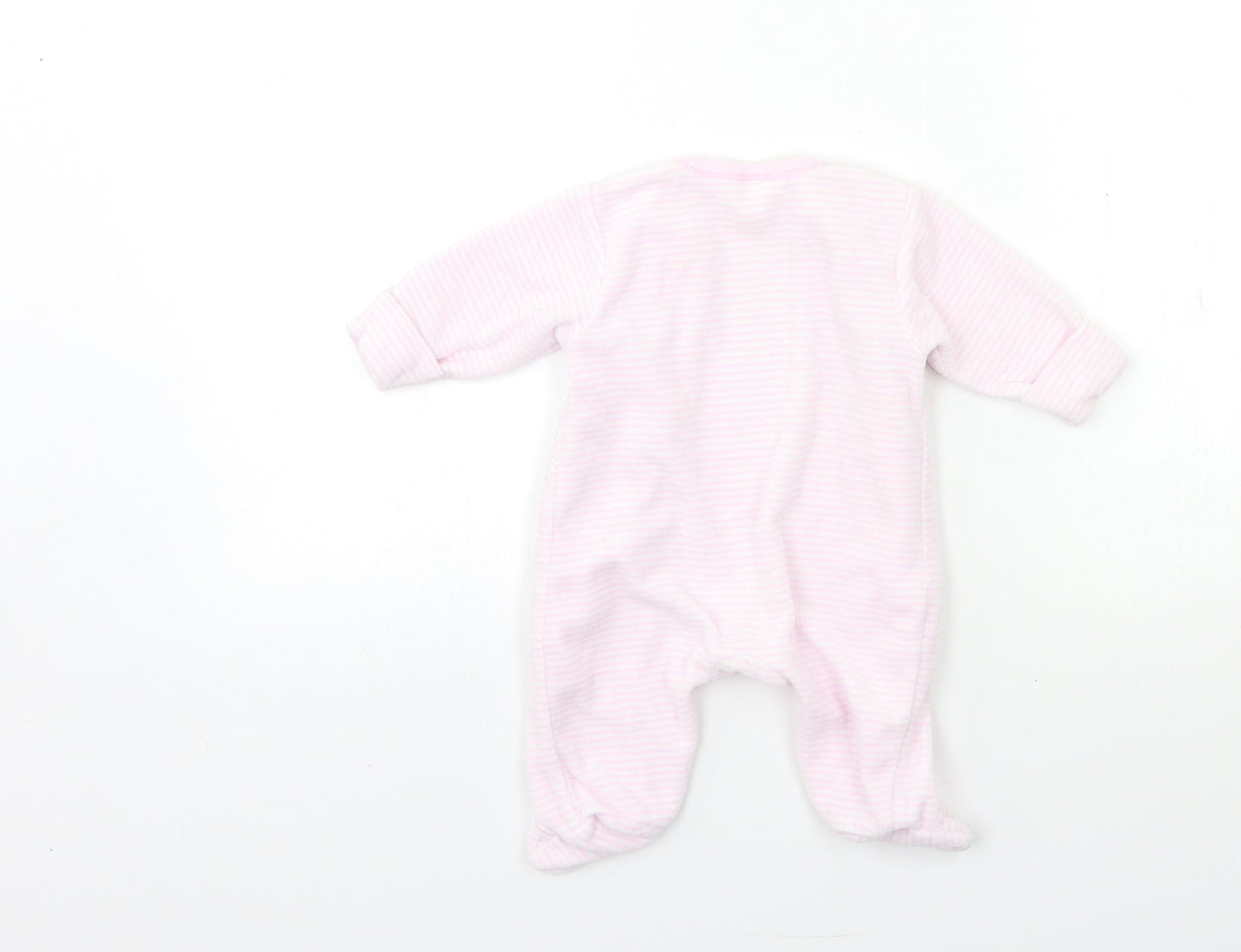 JUST TOO CUTE Baby Pink Striped  Babygrow One-Piece Size 3-6 Months