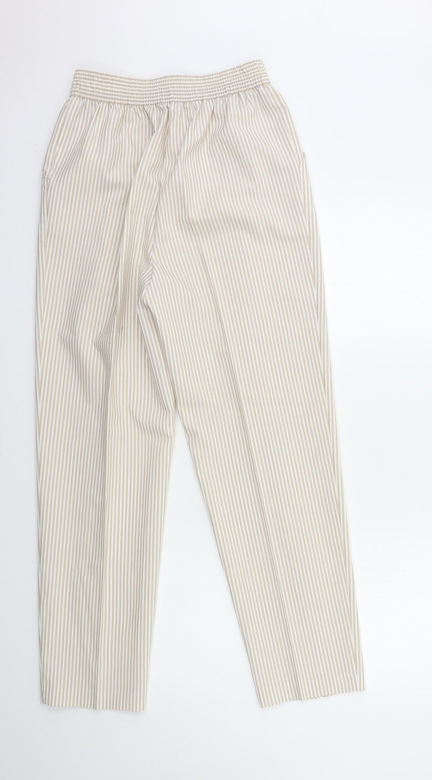 Preworn Womens White Striped  Trousers  Size 26 in L30 in