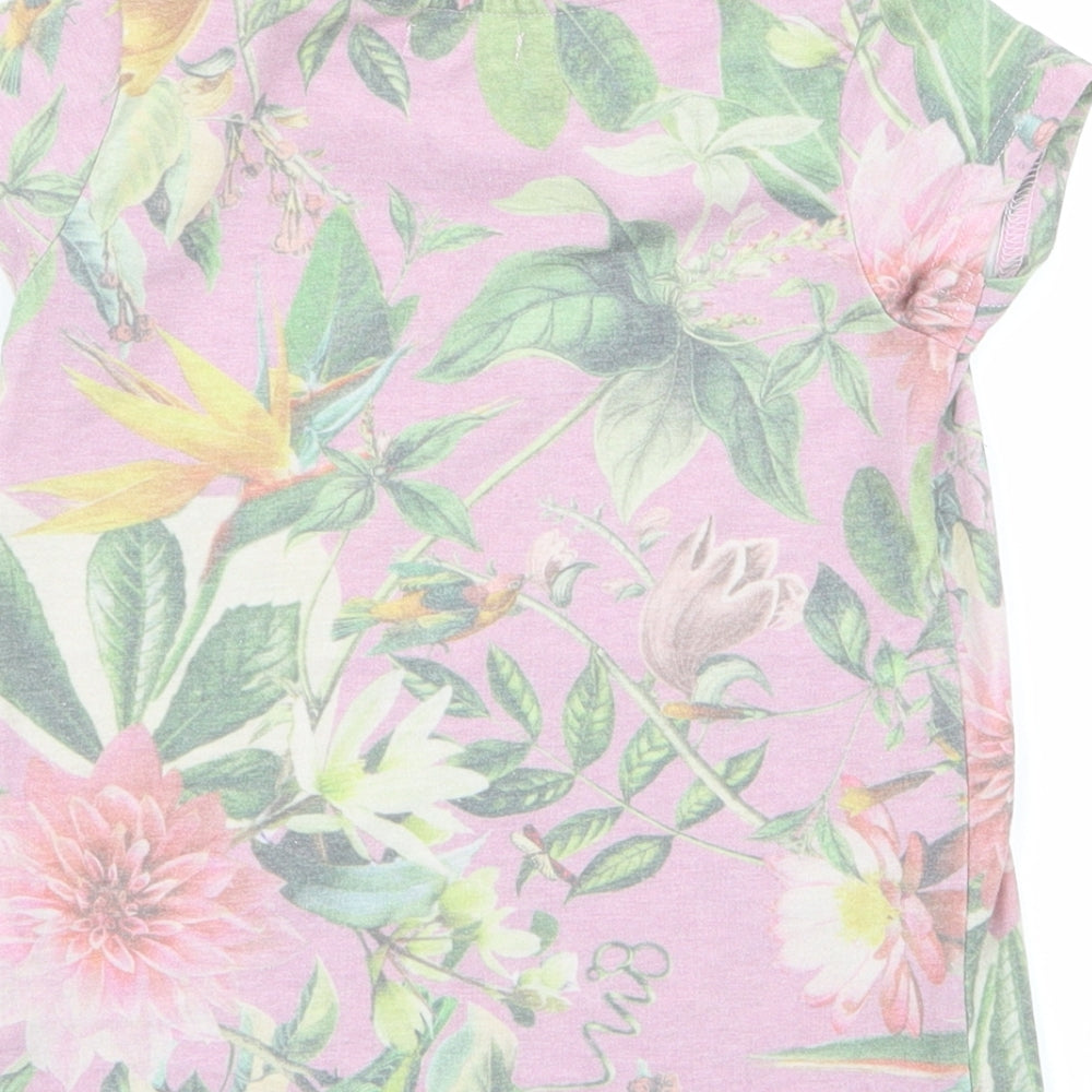 NEXT Girls Multicoloured Floral  Basic T-Shirt Size 3 Years