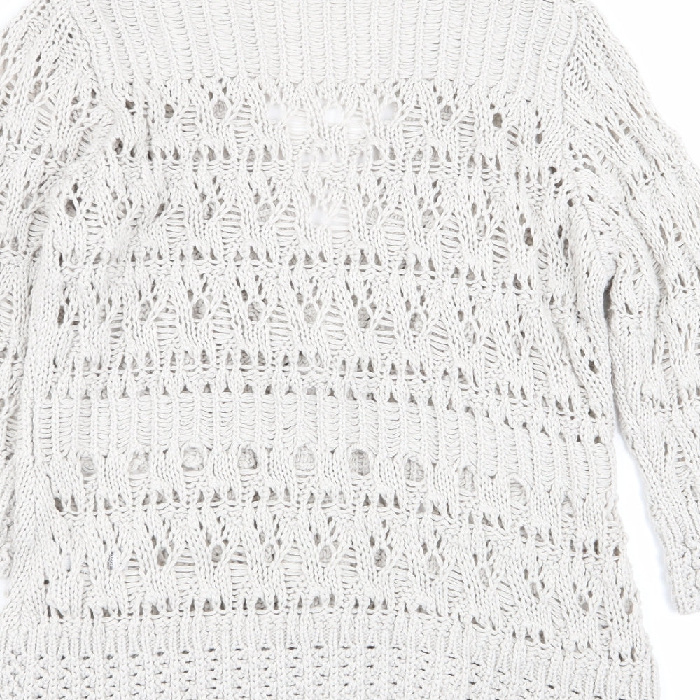 M&S Womens Grey   Cardigan Jumper Size 8