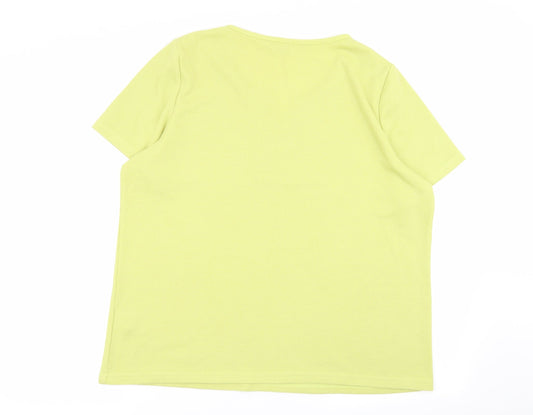 love tees Womens Green   Basic T-Shirt Size 18