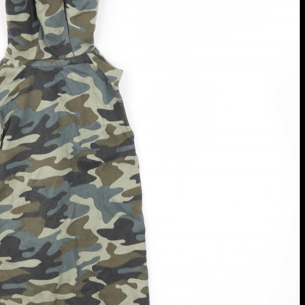 F&F Boys Green Camouflage  Dungaree One-Piece Size 3-6 Months
