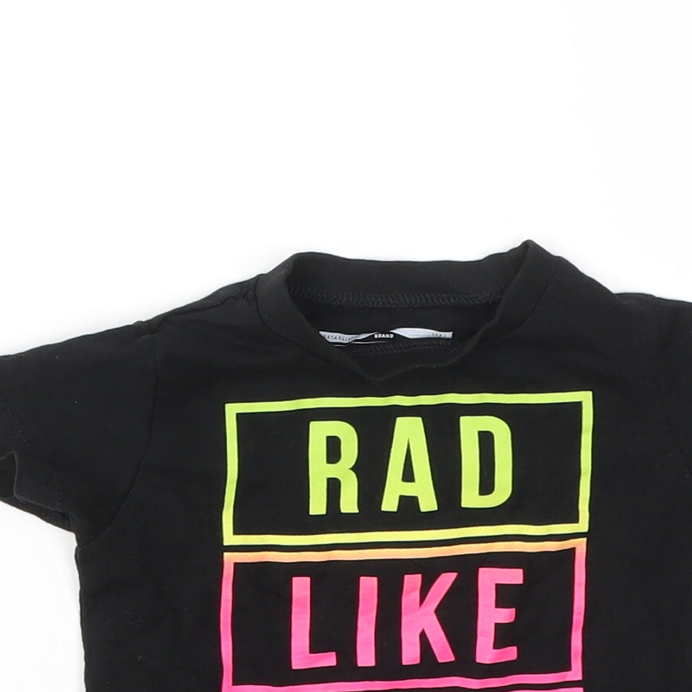 NEXT Girls Black   Basic T-Shirt Size 6-9 Months