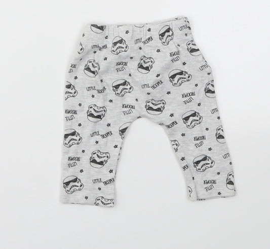 Star Wars Boys Grey Geometric  Capri Leggings Size 0-3 Months