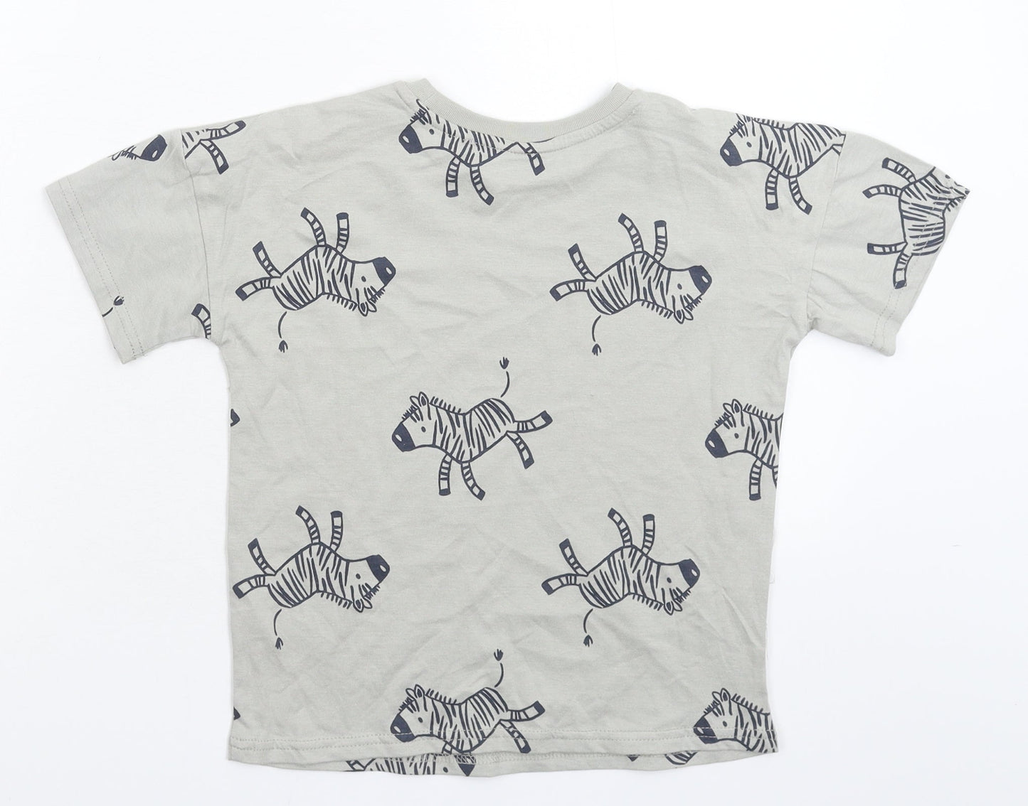George Boys Grey   Basic T-Shirt Size 5-6 Years