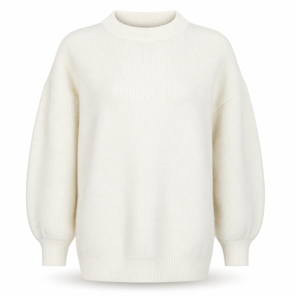 Divided Womens White  Knit Pullover Jumper Size L