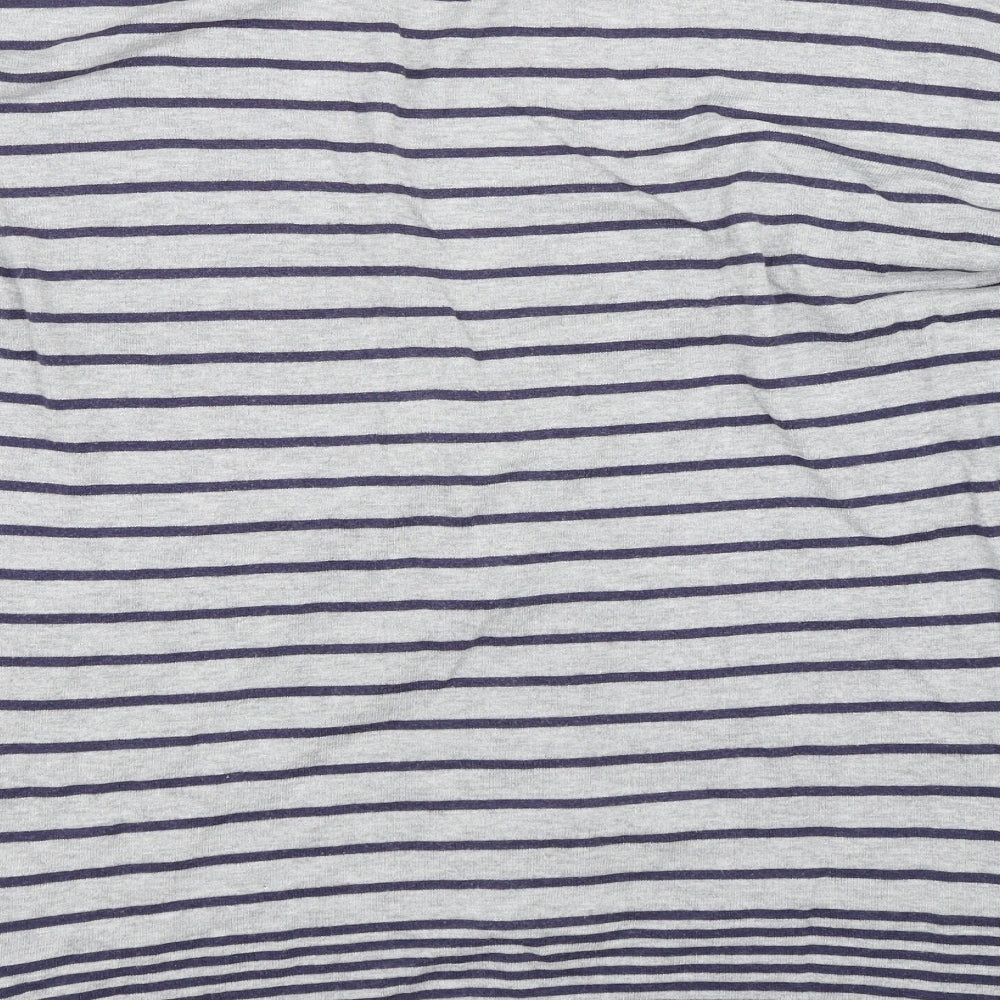 EAST Womens Grey Striped  Cardigan Jumper Size M