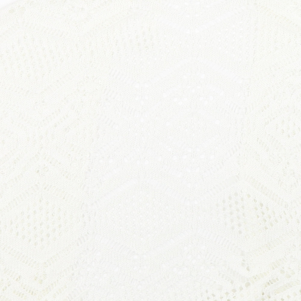 George Womens White   Cape Jumper Size S
