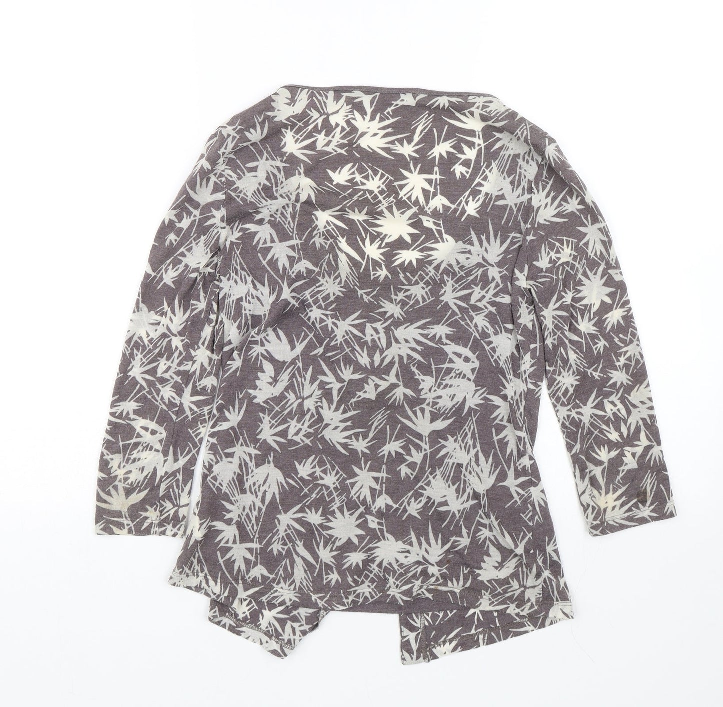 RJR.John Rocha Womens Brown Floral  Basic T-Shirt Size 8