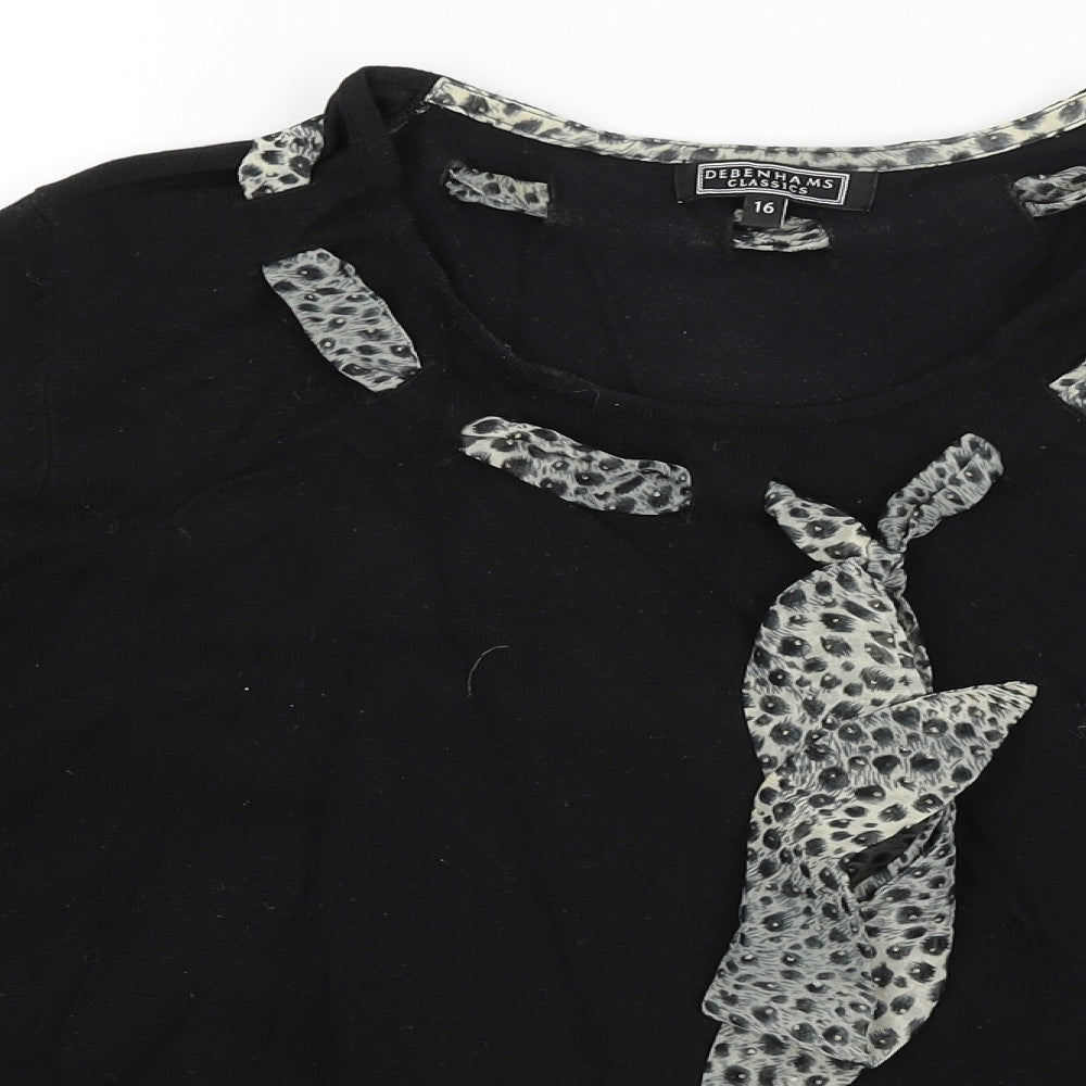 Debenhams Womens Black   Pullover Jumper Size 16