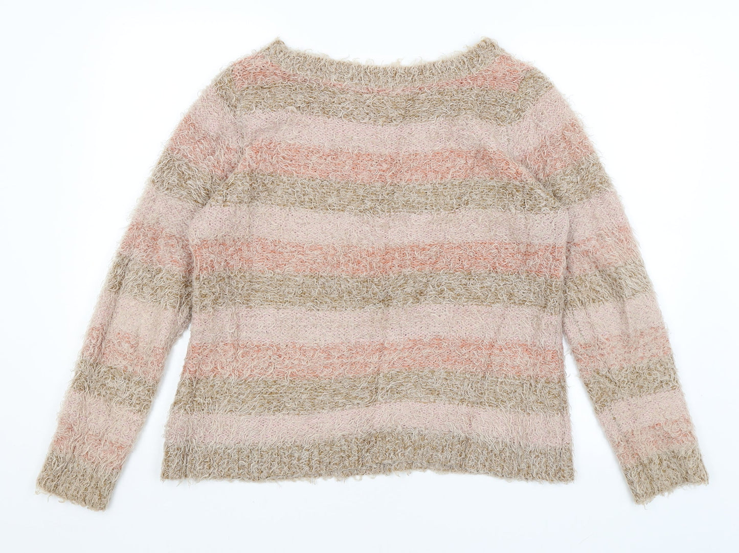 Dorothy Perkins Womens Brown Striped  Pullover Jumper Size 16