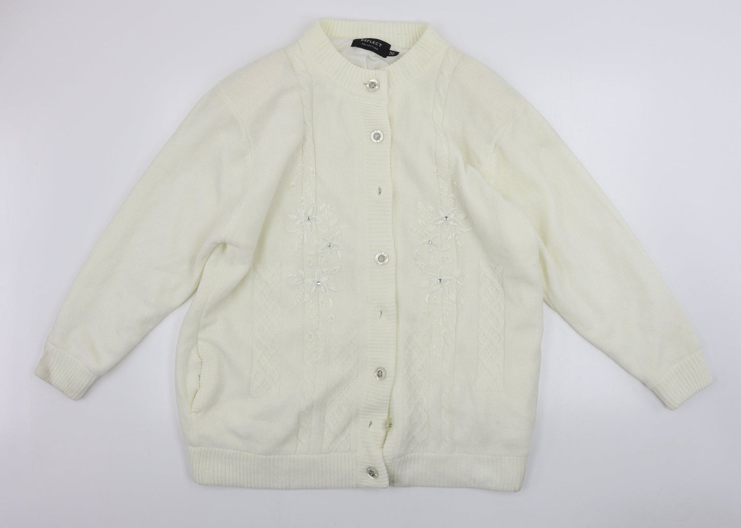 Reflect  Womens Ivory   Cardigan Jumper Size XL