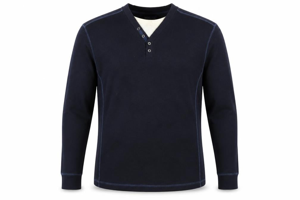 Front view of Easy men’s blue jumper, size 2XL