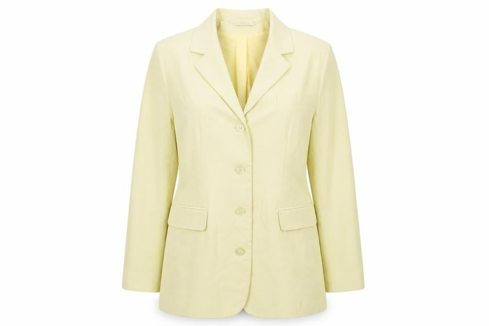 Classics Womens Yellow   Jacket Blazer Size 12