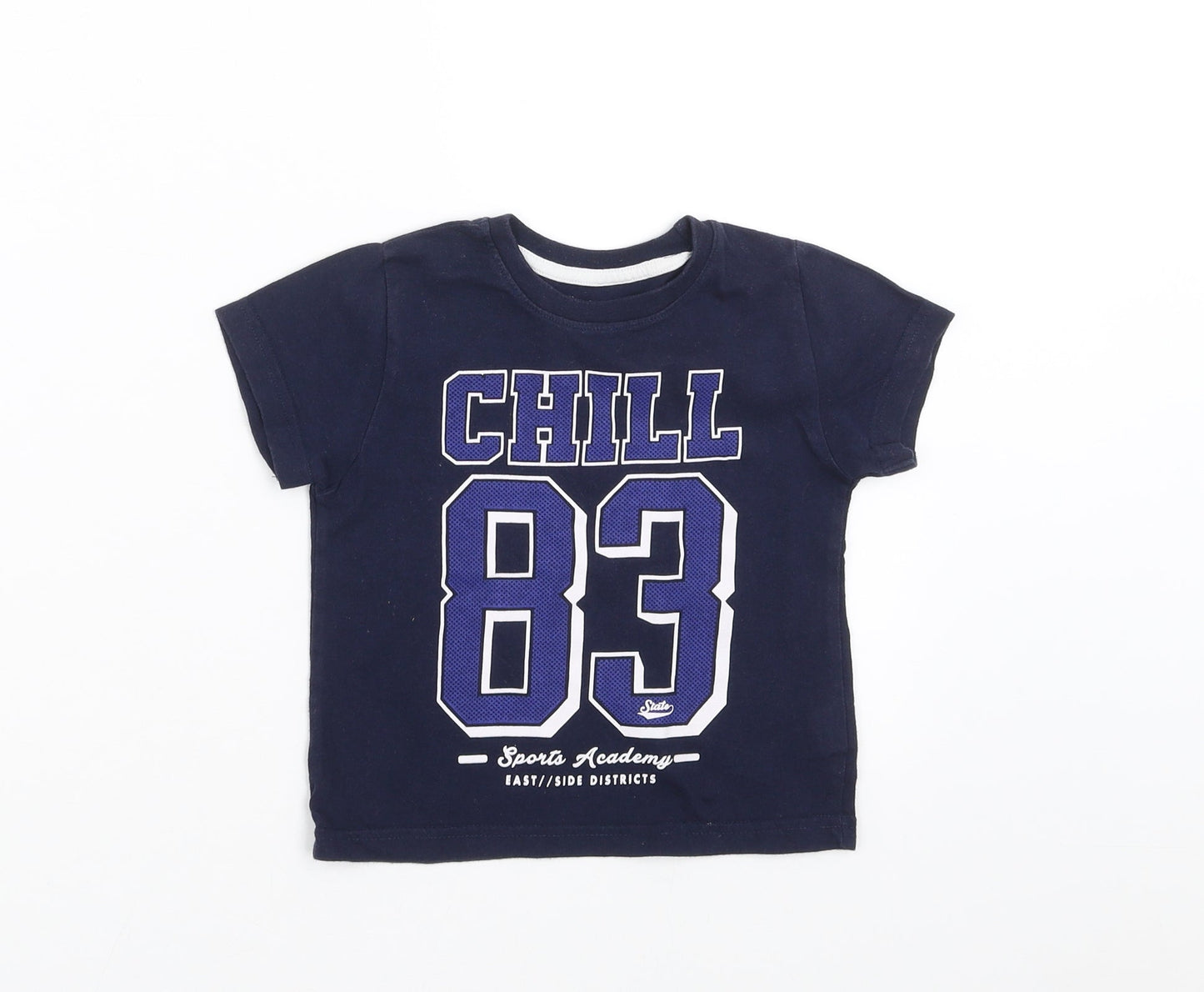 Primark Boys Blue   Basic T-Shirt Size 18-24 Months  - Chill