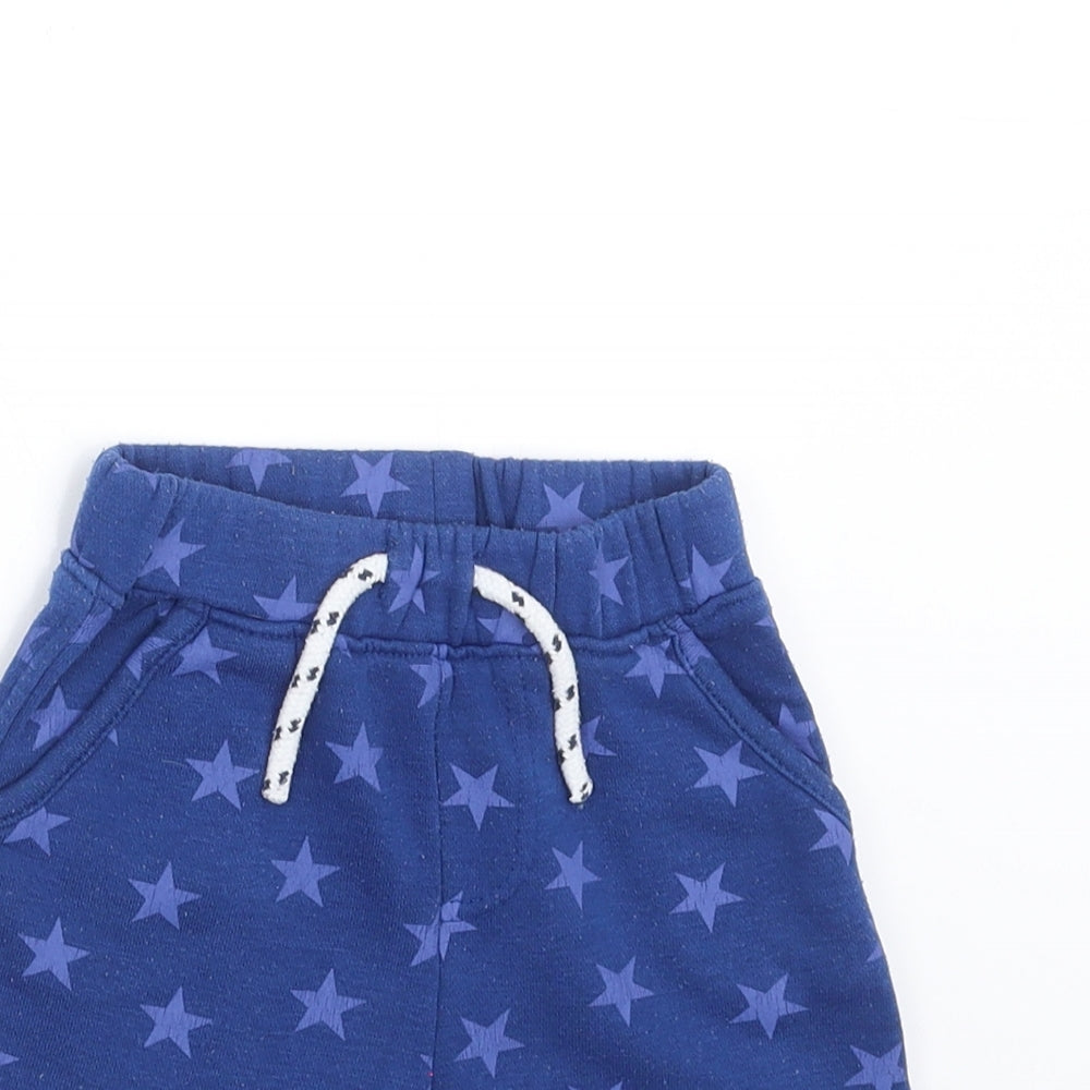 Primark Boys Blue Geometric   Trousers Size 12-18 Months  - star pattern shorts