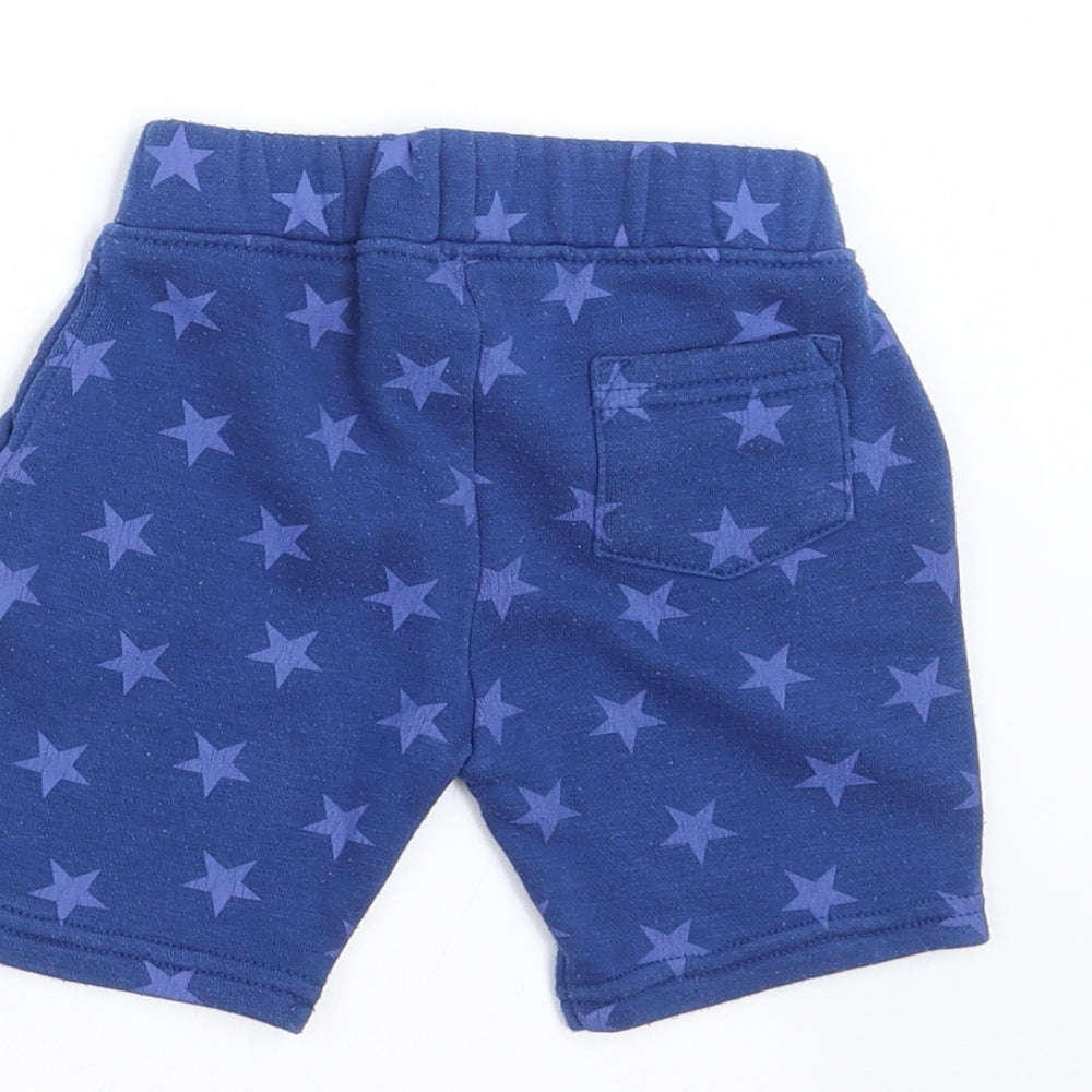Primark Boys Blue Geometric   Trousers Size 12-18 Months  - star pattern shorts