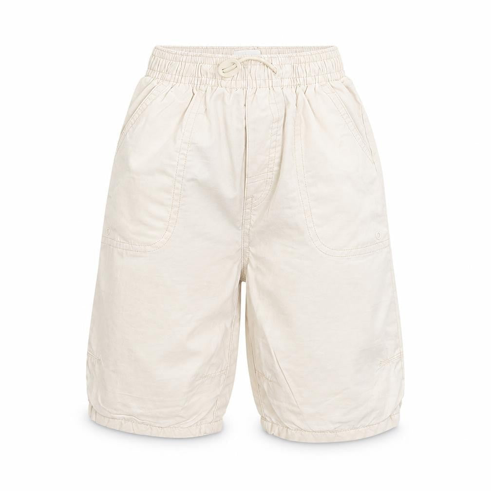 Front view of Cherokee boys’ beige trousers, size 12-18, months - shorts