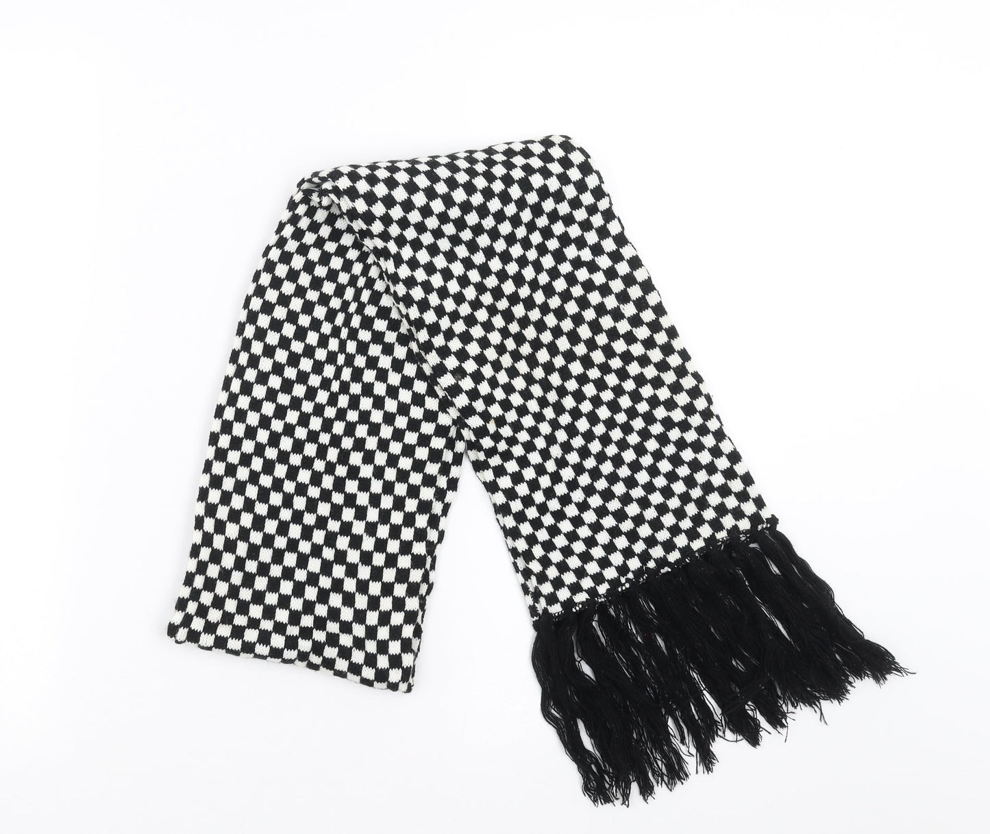 Preworn Womens Black Check   Scarf