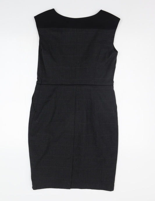 NEXT Womens Grey Check  A-Line  Size 10
