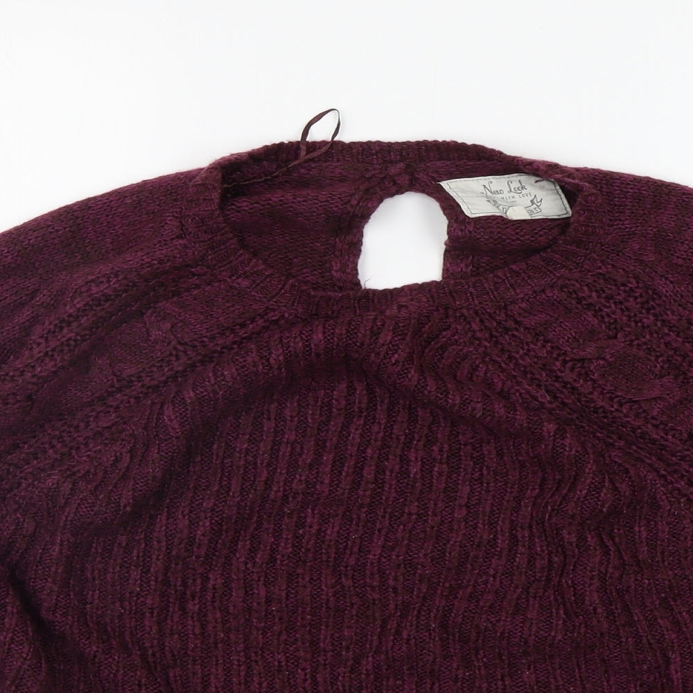 New Look Womens Purple   Pullover Jumper Size M