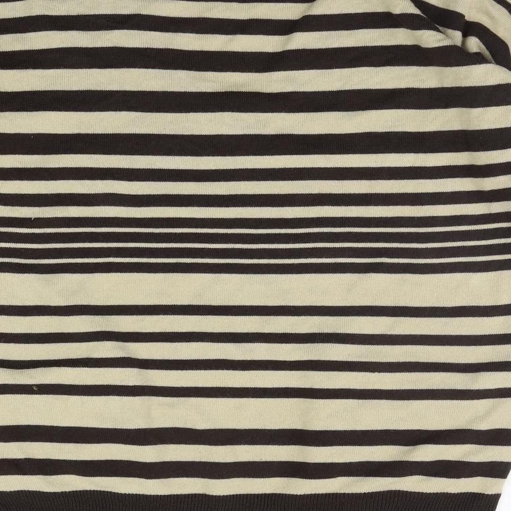 New Look Womens Beige Striped  Pullover Jumper Size 10