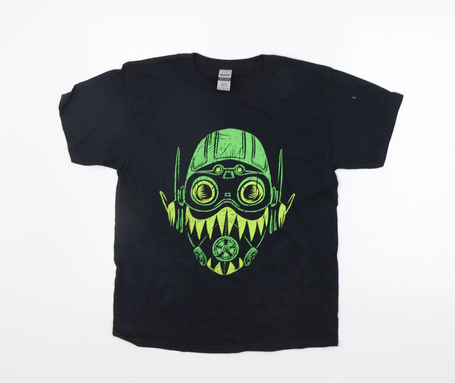 Gildan Boys Black   Basic T-Shirt Size L