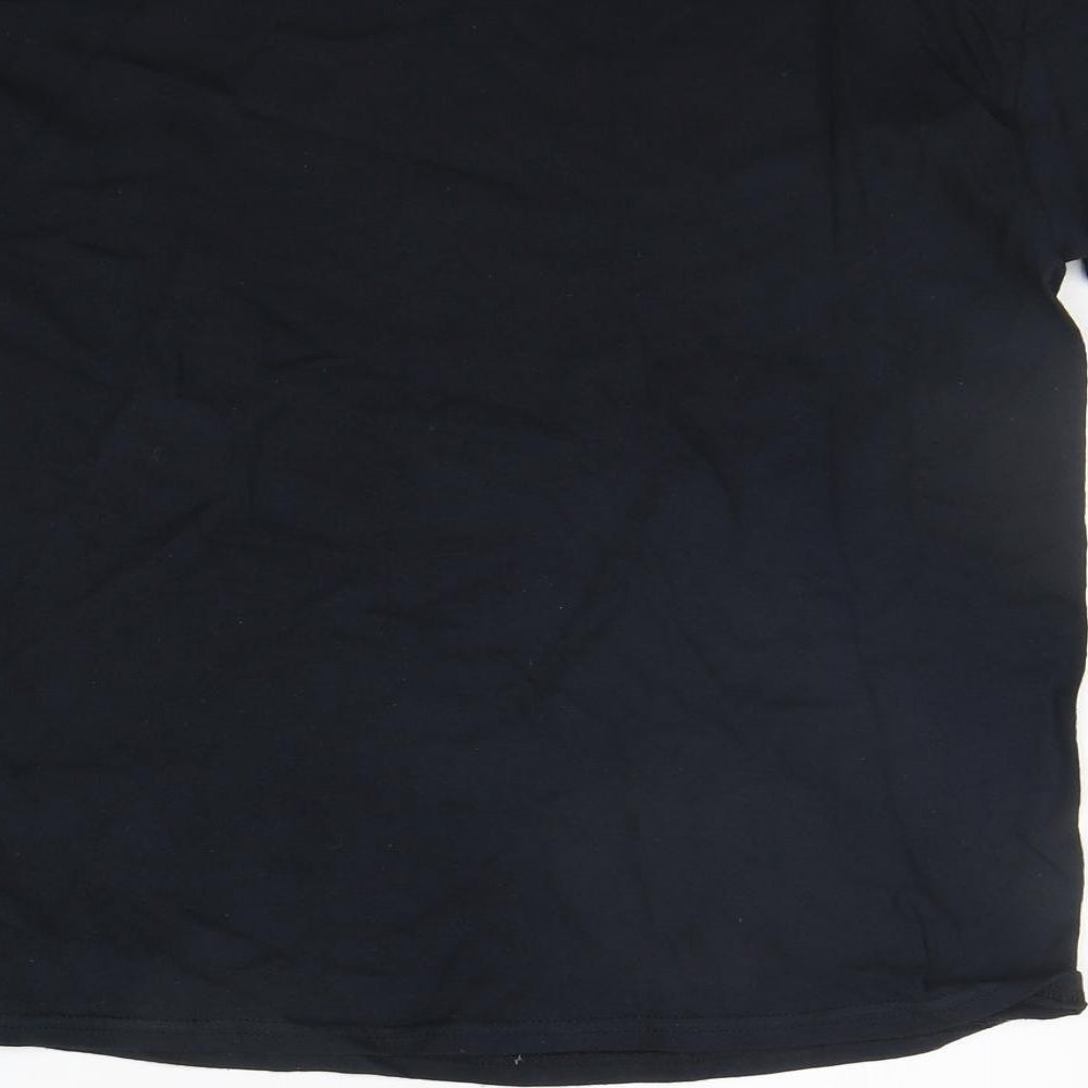 Gildan Boys Black   Basic T-Shirt Size L