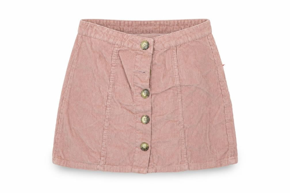Front view of Denim & Co. women’s beige a-line skirt, size UK 12