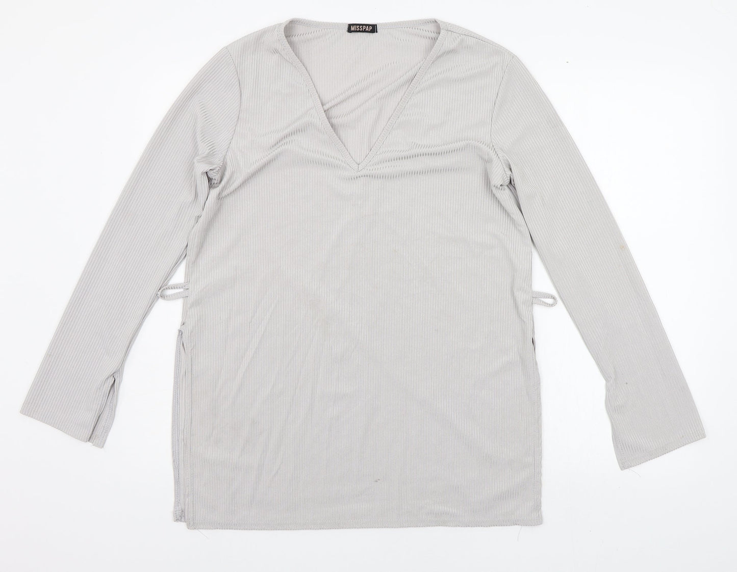 Misspap Womens Grey   Basic T-Shirt Size 12