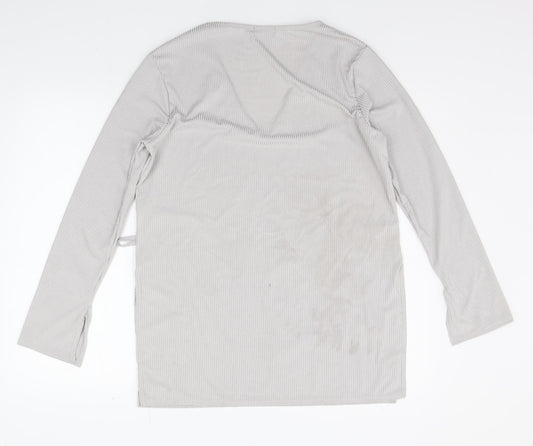 Misspap Womens Grey   Basic T-Shirt Size 12