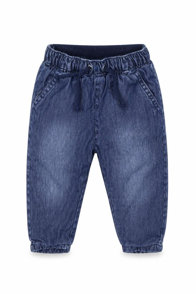 Front view of Mothercare Baby Blue Jogger Jeans, size 3-6, Months