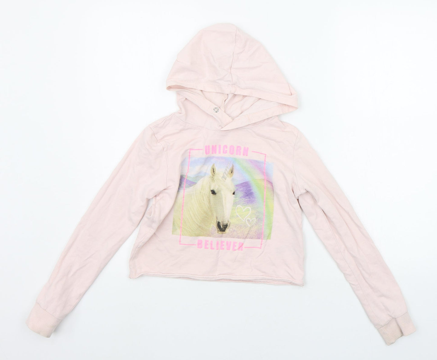 H&M Girls Pink   Pullover Hoodie Size 11-12 Years