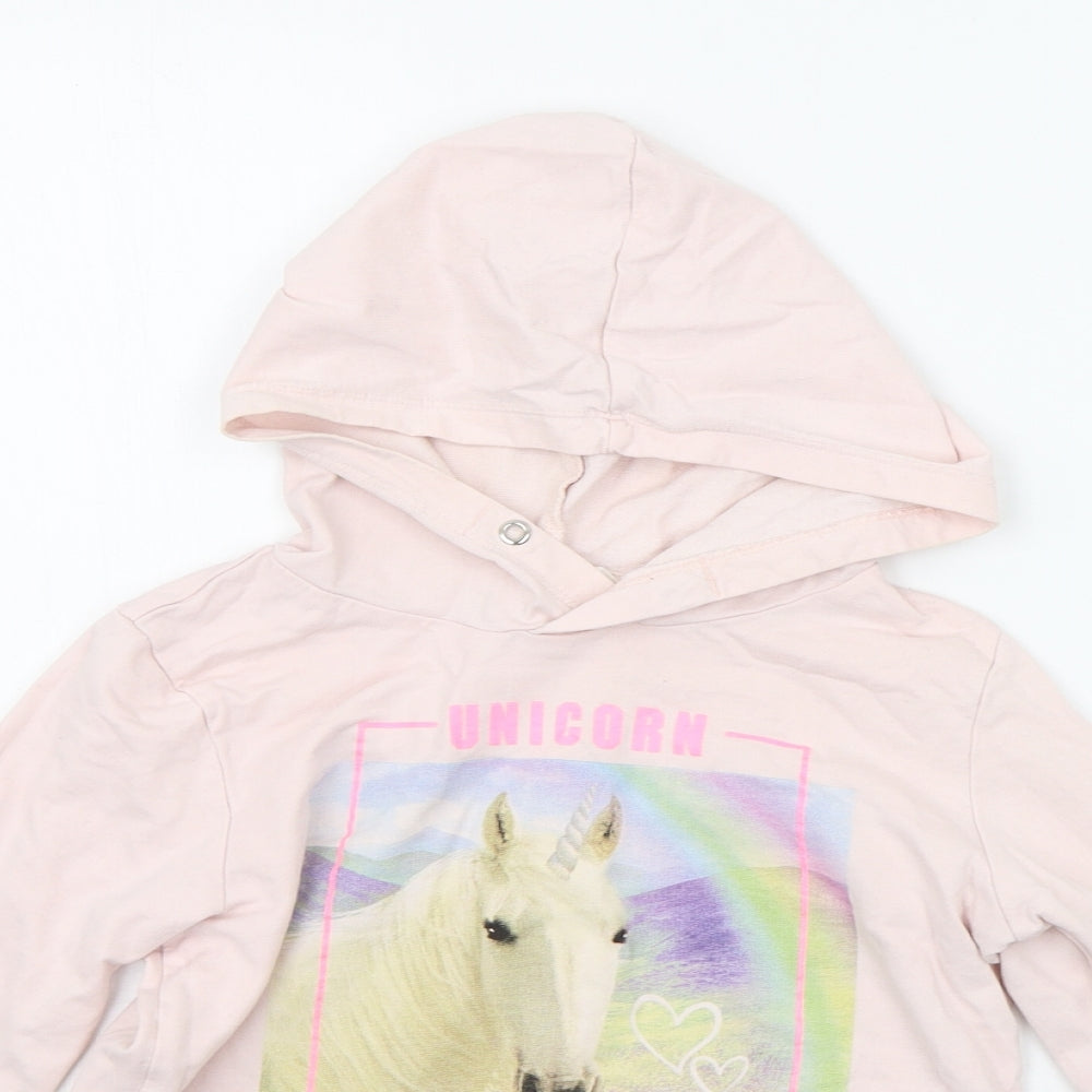 H&M Girls Pink   Pullover Hoodie Size 11-12 Years