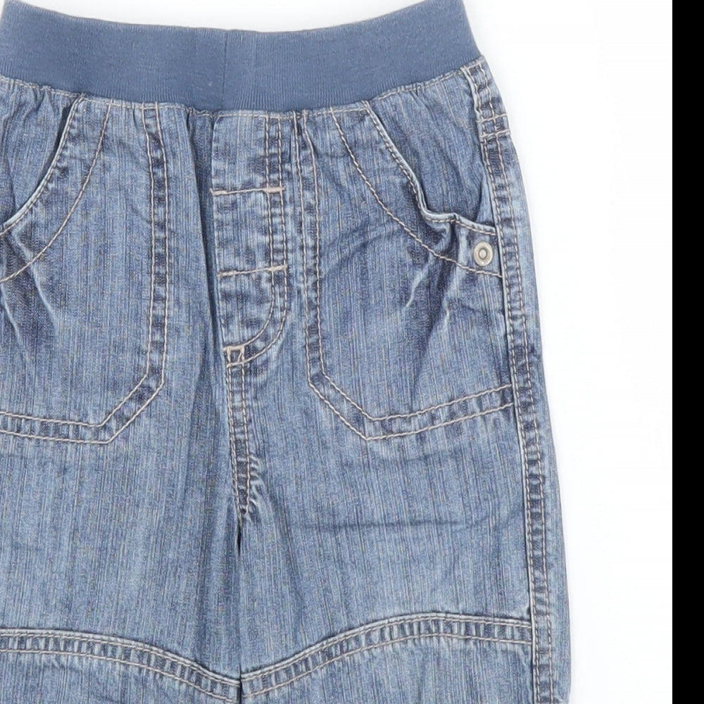 M&S Boys Blue  Denim Capri Jeans Size 9 Months