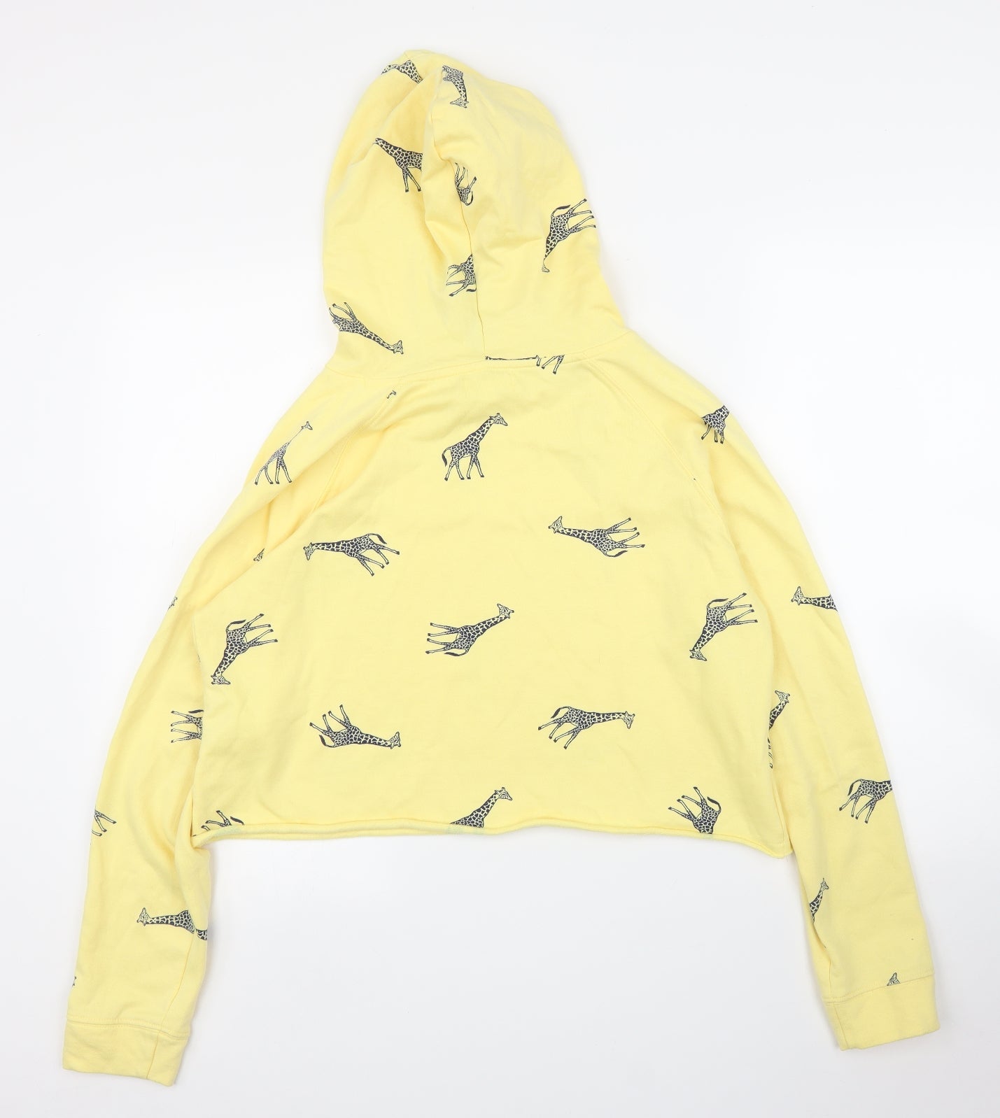 Messy Bun Womens Yellow   Pullover Hoodie Size M