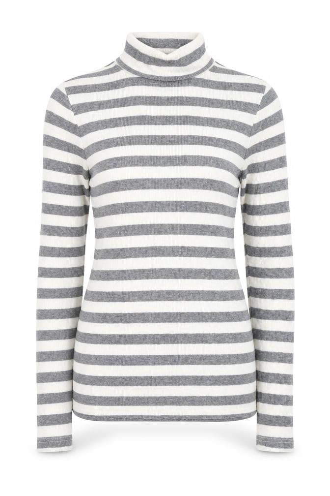 F&F Womens Grey Striped  Pullover Jumper Size 8